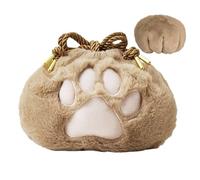 Push Coulstring Bouch - Stockage De Maquillage Portable, Étui Pour Sacs Cosmétiques | Organisateur De Services De Toilette Pour Pape Pour Chat Unique, Bouton À Peluche, Sac Cos, Kaki, 7.09x9.45 inches