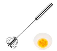Push Hand Whisk - Quick Hand Held Whisk | Handheld Mixer for Baking Tasks, Cooking Beater with Stainless Steel Build, Kitchen Egg Mixer, Eggs Stirring Tool for Milk Frothing and Egg Blending