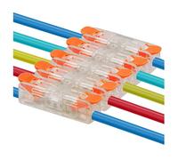 Push-in Terminal Blocks (10-12 Positions)，Flame-Retardant Housing, Thickened Copper Conductors for SolidFlexible Wires Screw Mounting Holes Barrette de connexion(PCT-3012 (pack of 1)