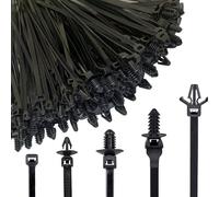 Push Mount Zip Ties - Clips de câble SNAP, Craves de montage automobile | Clips de bundling en métro en nylon, fixations de fermeture à glissière de construction pour la configuration de l'atelier à d