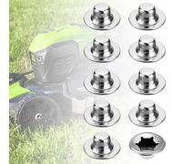 Push-On Pushnut Caps - Spring Steel 0.23" Axle Cap Nuts, Permanent Washer Caps for Hand Trucks, Rolling Bins, Lawn Wagons, Hand Trucks, Carts (10, 0.23")