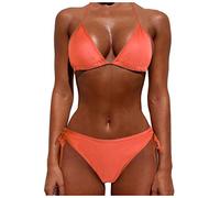 Push Piece Femmes Deux Ensembles Taille Maillot De Bain Bikini Beachwear Up Plus Maillots De Bain Tankinis Ensemble Maillot De Bain Une Pièce Fille Bikini Jaune Fluo