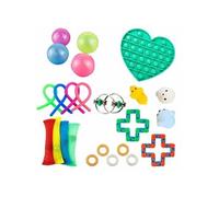 Push Pop It Fidget,Jouets Autisme Besoins Spéciaux Anti-Stress 24pcs,multi-couleurs