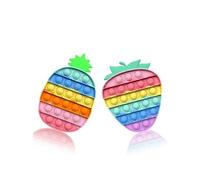 Push Pop It Fidget Toys MYMA™ Silicone [Fraise + Ananas] Multi-couleurs Anti Stress Bubble Toy G
