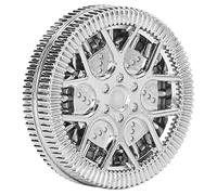 Push Slider Coin Toy, Métal Portable Portable Drôle de Stress Ergonomique Relief Hollow Hollow Hub Haptic Coin pour l'école de Bureau (SILVER)