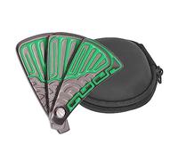 Push Slider Fidget Toy Ventilateur Pliant Soulagement du Stress magnétique Jouet haptique en Acier Inoxydable pour Adultes souffrant de Troubles anxieux TDAH Accessoire de Bureau (Verte)