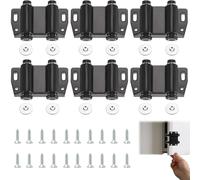 Push to Open Aimant - 6 x Porte Rebondisseur, 12 x Rondelles Métalliques, 20 x Vis M4×16, Fermeture de Porte Magnétique Pratique et Silencieuse,pour Porte Armoire Tiroir Meubles Divers