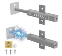 Push to Open Aimant Porte Placard Jiayi Lot de 2 Poussoir Placard Puissant 48N Loquet Magnetique Porte Fermeture Push Open Amortisseur pour Lourd Porte Armoire Fermeture Systeme pour Tiroir, Gris