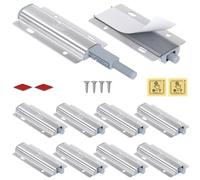 Push to Open Aimant Porte Placard Jiayi Lot de 8 Aluminium Loquet Magnetique Porte Fermeture Push Open Amortisseur pour Armoire Fermeture Systeme Tiroir