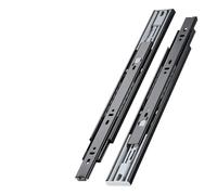 Push To Open Drawer Slides Full Extension Handleless Side Mount Ball Bearing Metal Black Rails Track Guide Runners(201 Stainless steel,10inch (25cm))