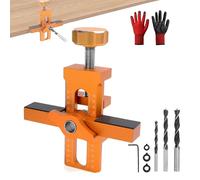 Push to Open Gabarit de perçage avec forets de 6/8/10 mm - Aide au perçage Push to Open pour portes d'armoire, gabarit de perçage pour ferrures Push to Open, aide au montage pour une installation