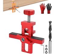 Push to Open Gabarit de perçage avec forets de 6/8/10 mm - Aide au perçage Push to Open pour portes d'armoire, gabarit de perçage pour ferrures Push to Open, aide au montage pour une installation