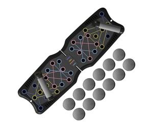 Push-Up Board - 24.02x7.28in Fitness Pushup Board | 36-Hole Foldable Pushup Stands | Multi-Angle Adjustment Strength Training Tool for Men Women Girls Youth | Multifunctional Home Fitness Equipment