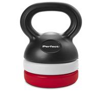 Perfect Kettlebell Ajustable avec 7 Options de Poids (1,4 à 5,4 kg), Poignée Ergonomique, Base Plate pour Stabilité et Rangement, Idéal pour Entraînement à la Maison