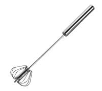 Push Whisk - Semi Whisk en acier inoxydable - Fouet à gants semi-automatique - Batte à œufs portable - Batte à œufs - Multifonctionnel - Push Whisk - Pour mélanger et battre