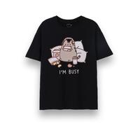Pusheen Noir I'm Busy T-shirt à manches courtes Unisexe Adulte