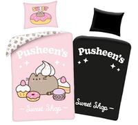 Pusheen Parure de lit lumineuse dans l'obscurité, 140 x 200 cm, 100 % coton