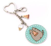 Generique Porte-clés Pusheen Pizza Indifférent – Argent, Alliage de zinc