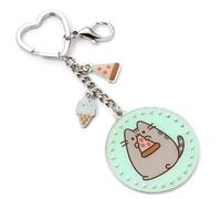 Pusheen Porte-clés avec mini breloques pizza le chat