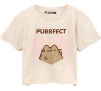 Pusheen - "Purfect" Top court pour femme NS6970 (XXL) (Couleur crème)