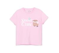 Pusheen Rose Snow Cute T-shirt à manches courtes Fille
