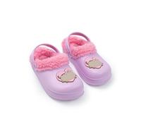 Pusheen Sabots Violets Heart Girls | Chaussures décontractées à Motif de Personnages de Dessins animés | Modèles à Enfiler pour Un Usage Quotidien | Confortables pour l'intérieur et l'extérieur