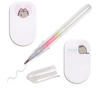 Pusheen SET de mini-carnets 2 PIÈCES + petit stylo de COULEUR, notes autocollantes, fournitures scolaires (Pusheen)