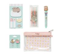 Grupo Erik - Set papeterie Pusheen Foodie - Stylo 10 couleurs, 5 blocs adhésifs, trousse