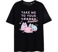 Pusheen - "Take Me To Your Feeder" T-shirt pour femme NS8404 (M) (Noir)