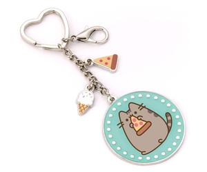 Pusheen the Cat Porte-clés pizza avec mini breloques
