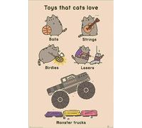 Pusheen Toys For Cats Maxi poster Décoration murale en métal 20,3 x 30,5 cm