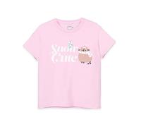 Pushen The Chat Noël T-Shirt Filles Neige Mignonne Chat Rose Top