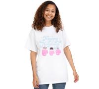 Pusheen The Chat Noël t-Shirt Womens joyeuses fêtes Top Blanc