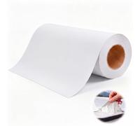 Pushglossy 1 rouleau de membrane de toiture en caoutchouc Epdm, 30,5 cm x 7,6 m, blanc, sous-couche autocollante imperméable, feuille de toit plate renforcée de 50 mm, feuille de glace et d'eau pour
