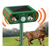 PUSHI Store Repulsif Chat Exterieur Solaire, Pack de 2 Répulsif Chat Ultrason, Repousse efficacement Les Chats, Les Oiseaux, Les Renards, Les ratons laveurs, Les Lapins et Les rongeurs.