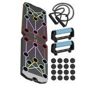 Pushup Board Base multi-entraînement, plate-forme de poignée à code couleur, design de ciblage de groupe musculaire, thème de fitness à la maison, système compact pliable, coussinet antidérapant