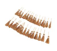PUSOKEI 30pcs Mini Dollhouse Balai Fabriqué à la Main Balai de Poussière | Artisanat de Miscanthus naturel, modèle à l’échelle 1 12, accessoire photo rustique, fourniture d’artisanat de bricolage,