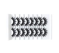 PUSOKEI 8 Paires de Faux Cils Bouclés 3D |Cils Longs et Doux pour un Effet œil de Chat élargi.