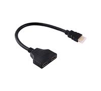 PUSOKEI Adaptateur 1080P HDMI mâle vers Double HDMI Femelle pour TV HD, câble séparateur 1 à 2 Voies pour Moniteur LCD/projecteur