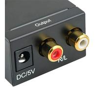 PUSOKEI Adaptateur Convertisseur Audio Numérique vers Analogique Toslink avec Flux Binaire 24 Bits pour Systèmes Audio Professionnels (BLACK)