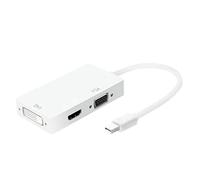 PUSOKEI Adaptateur D'interface Multimédia Mini DisplayPort vers HD, Cuivre de Sortie VGA HD DVI 60Hz 2.25Gbp, Convertisseur Mini DP pour Moniteur de Télévision pour Ordinateur Portable (Blanc)