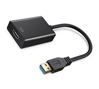 PUSOKEI Adaptateur D'interface Multimédia USB3.0 vers HD, Convertisseur D'affichage HD 5 Gbps 1920x1080 pour Moniteur, Vidéo Externe et Carte Graphique (Noir)