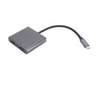 PUSOKEI Adaptateur Multimédia USB C vers Daul HD, Répartiteur D'interface Multimédia USB C 4K 60 Hz vers HD, Affichage étendu et Miroir, pour Ordinateur Portable