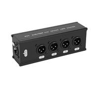 PUSOKEI Adaptateur Passif de Convertisseur Ethernet XLR Compact à 4 Canaux pour le Son en Direct en Studio, Parfait pour la Configuration de Scène et les Home Studios (XLR mâle 3 broches)