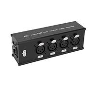 PUSOKEI Adaptateur Passif de Convertisseur Ethernet XLR Compact à 4 Canaux pour le Son en Direct en Studio, Parfait pour la Configuration de Scène et les Home Studios (XLR femelle 3 broches)