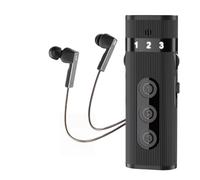 PUSOKEI Amplificateur de Son pour Personnes âgées, Appareil Personnel Rechargeable D'amélioration de la Voix avec écouteurs Filaires, Contrôle du Volume, Suppression du Bruit (Black)