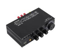 PUSOKEI Amplificateur Stéréo 2.1 Canaux, Récepteur D'amplificateur Numérique HiFi Bluetooth 5.1 avec Télécommande, pour Haut-parleurs Passifs de karaoké de Cinéma Maison (Black)