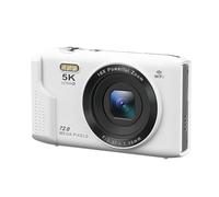 PUSOKEI Appareil Photo Numérique 5K, Appareils Photo Numériques WiFi UHD 72MP pour la Photographie, écran de 2,8 Pouces, Caméra de Vlogging Portable Compacte avec Zoom 16X et Mise au Point (White)