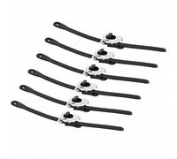 PUSOKEI Attaches de Câble à Cliquet Réutilisables 32 Cm |Sangles de Verrouillage Réglables Robustes avec Boucle en Acier Inoxydable pour une Utilisation en Extérieur Noir