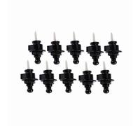 PUSOKEI Boutons de sécurité en Métal pour Guitare électrique |Pack de 10 Accessoires Bass Straplock Doré (BLACK)